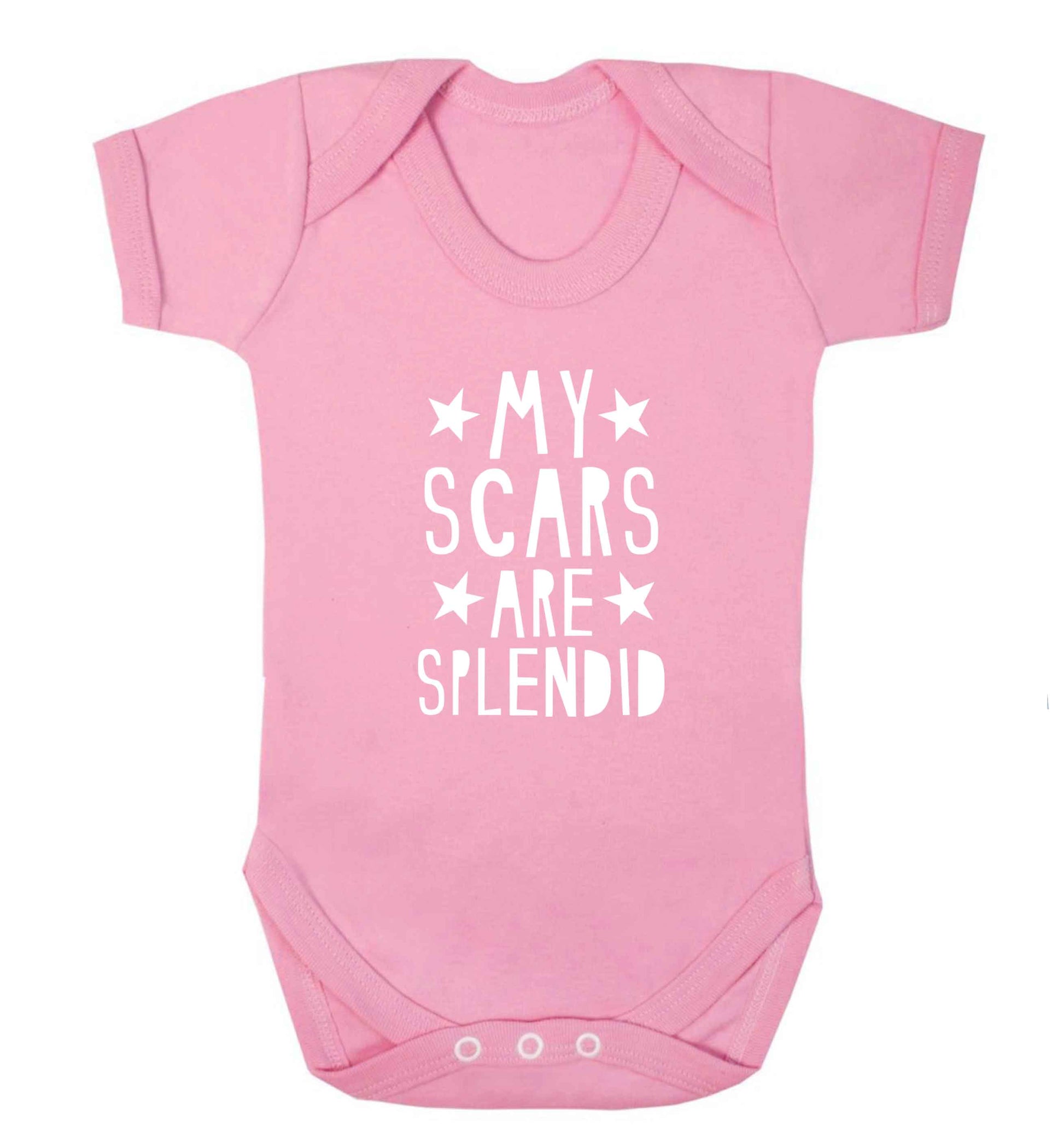 My scars are beautiful baby vest pale pink 18-24 months