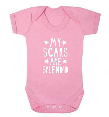 My scars are beautiful baby vest pale pink 18-24 months