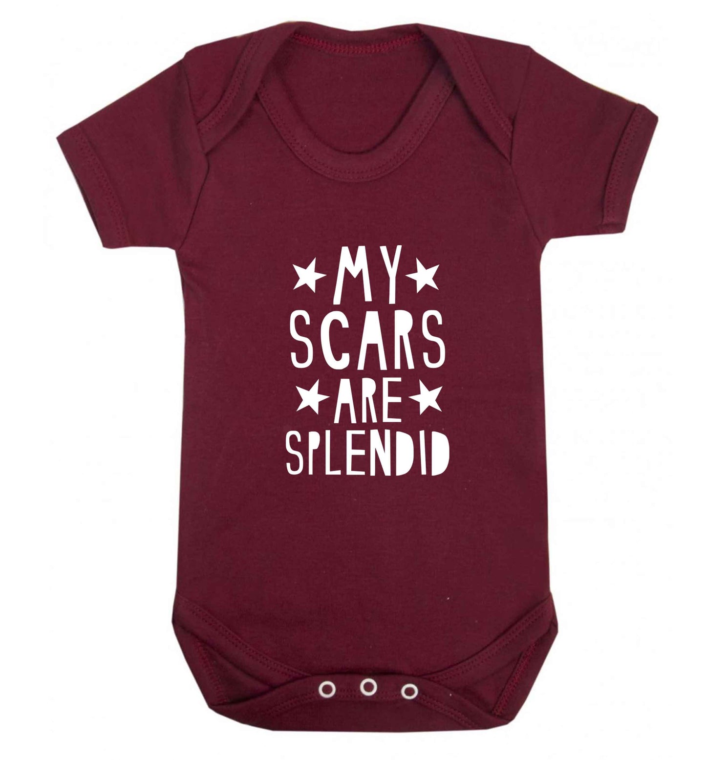 My scars are beautiful baby vest maroon 18-24 months