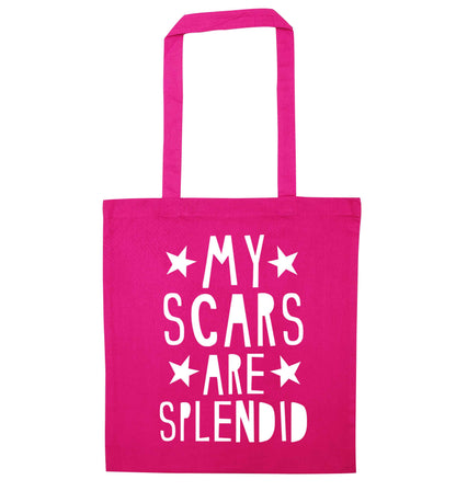My scars are beautiful pink tote bag