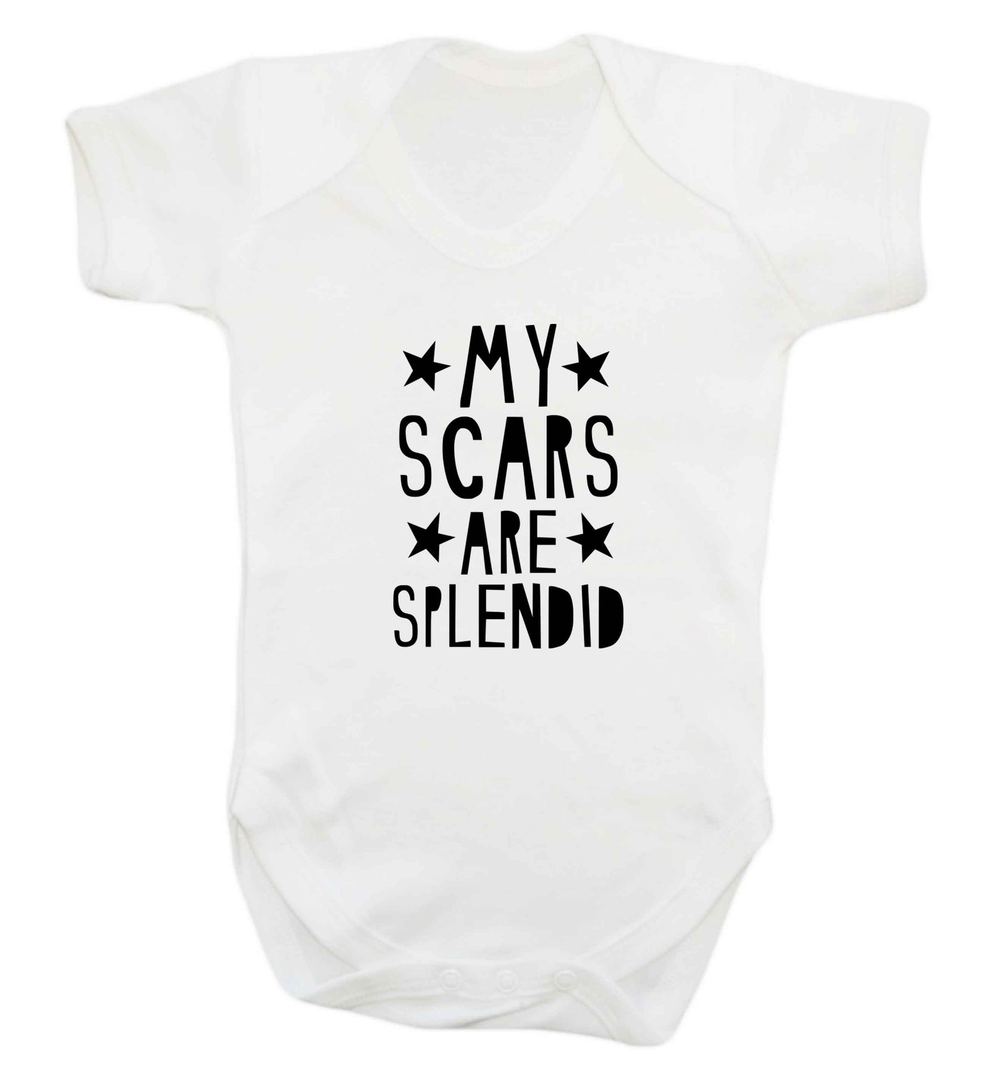 My scars are beautiful baby vest white 18-24 months