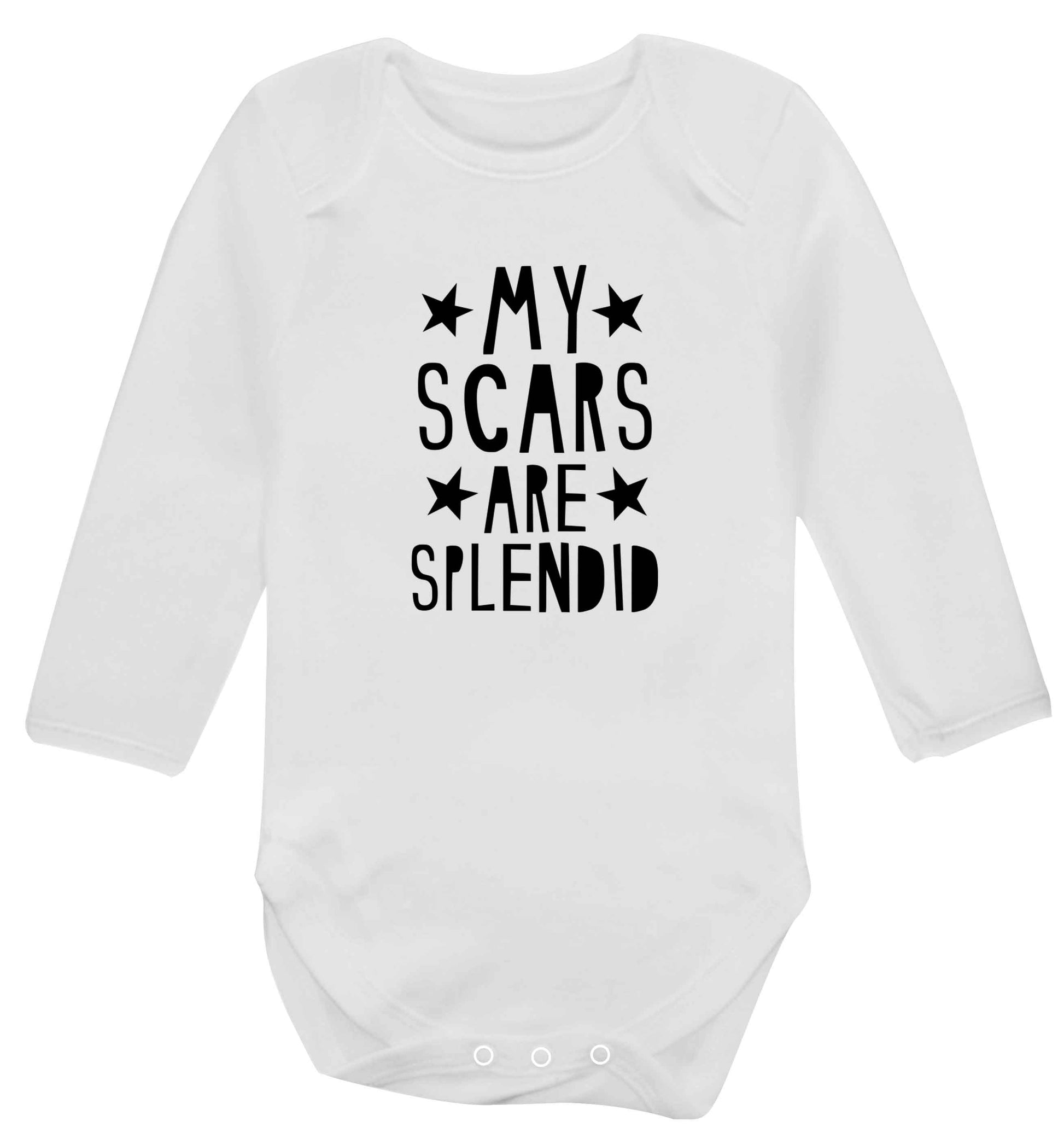 My scars are beautiful baby vest long sleeved white 6-12 months