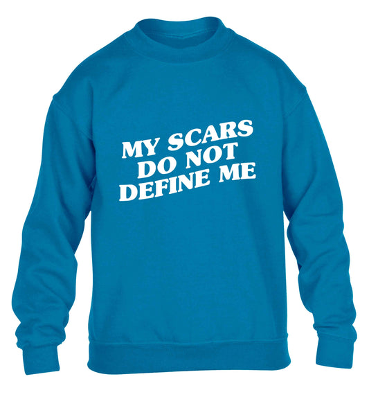 My scars do not define me children's blue sweater 12-13 Years