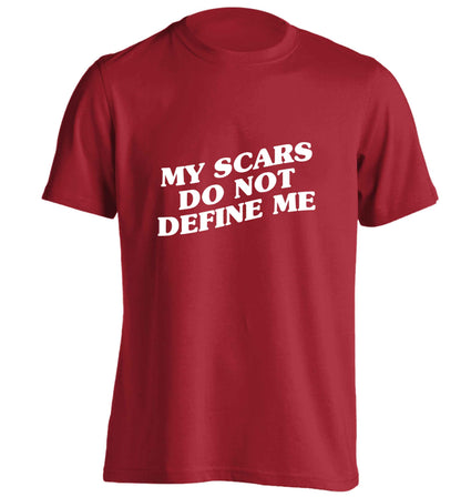 My scars do not define me adults unisex red Tshirt 2XL