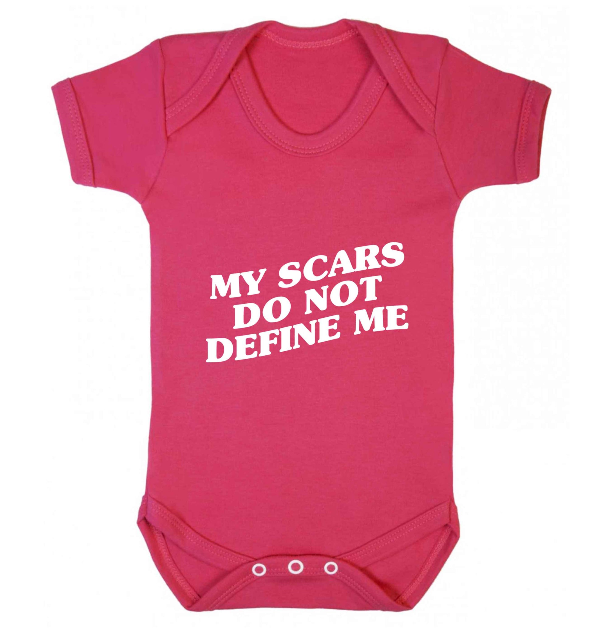 My scars do not define me baby vest dark pink 18-24 months
