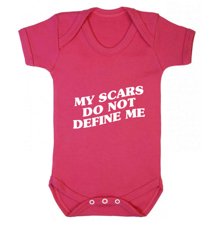 My scars do not define me baby vest dark pink 18-24 months