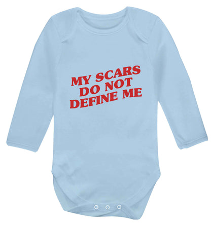 My scars do not define me baby vest long sleeved pale blue 6-12 months