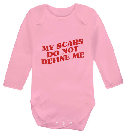 My scars do not define me baby vest long sleeved pale pink 6-12 months