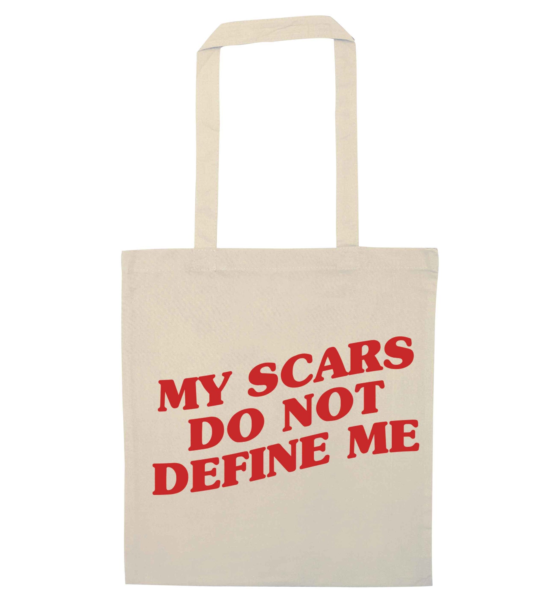My scars do not define me natural tote bag