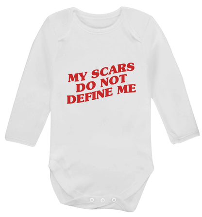 My scars do not define me baby vest long sleeved white 6-12 months