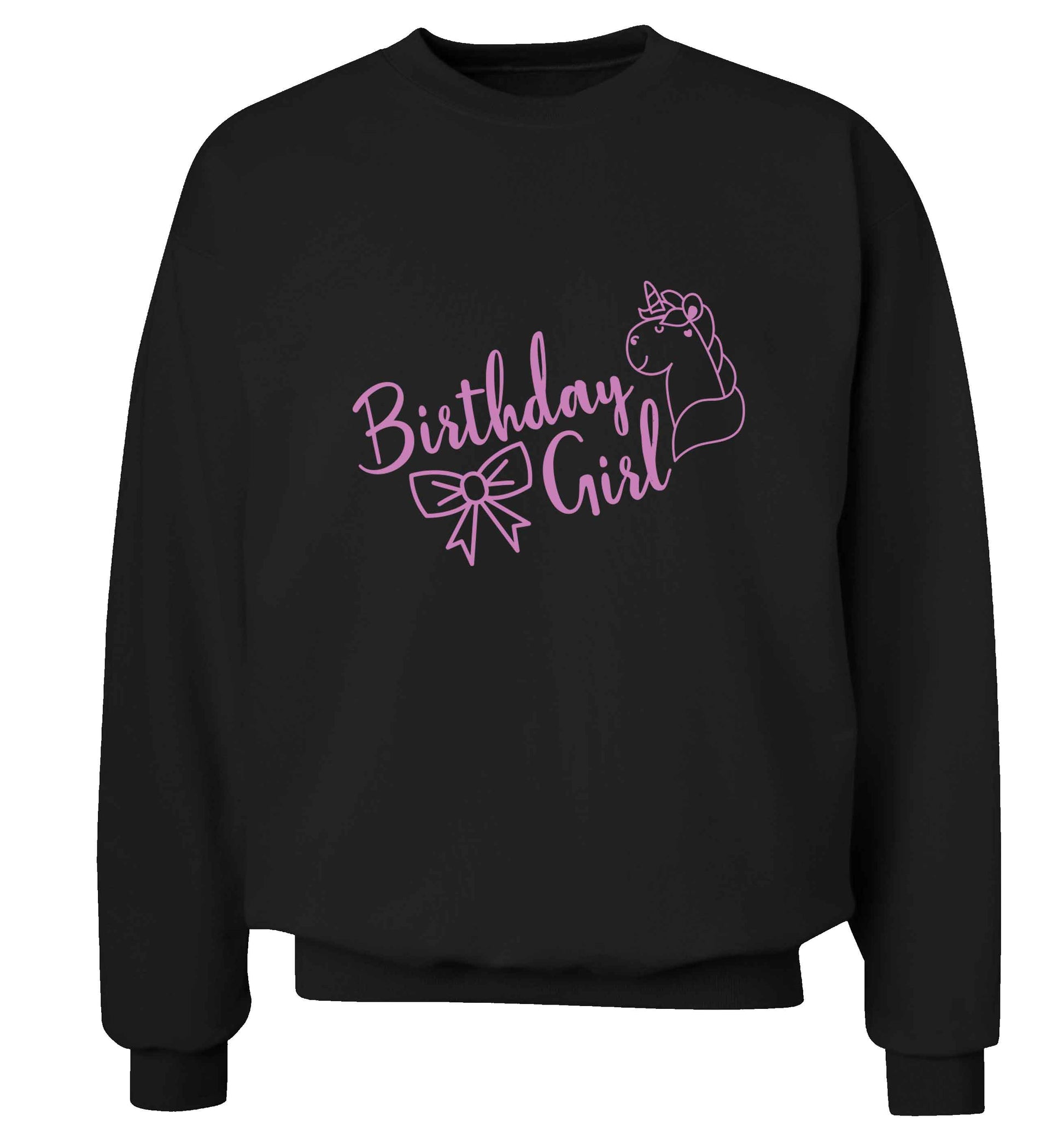 Birthday girl adult's unisex black sweater 2XL