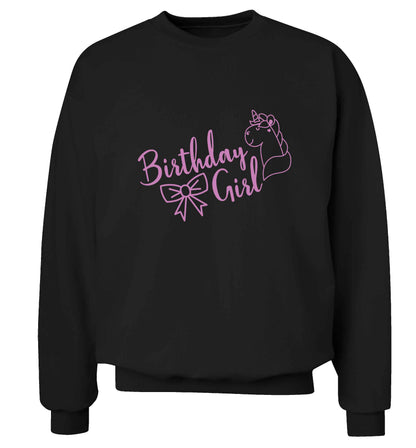 Birthday girl adult's unisex black sweater 2XL