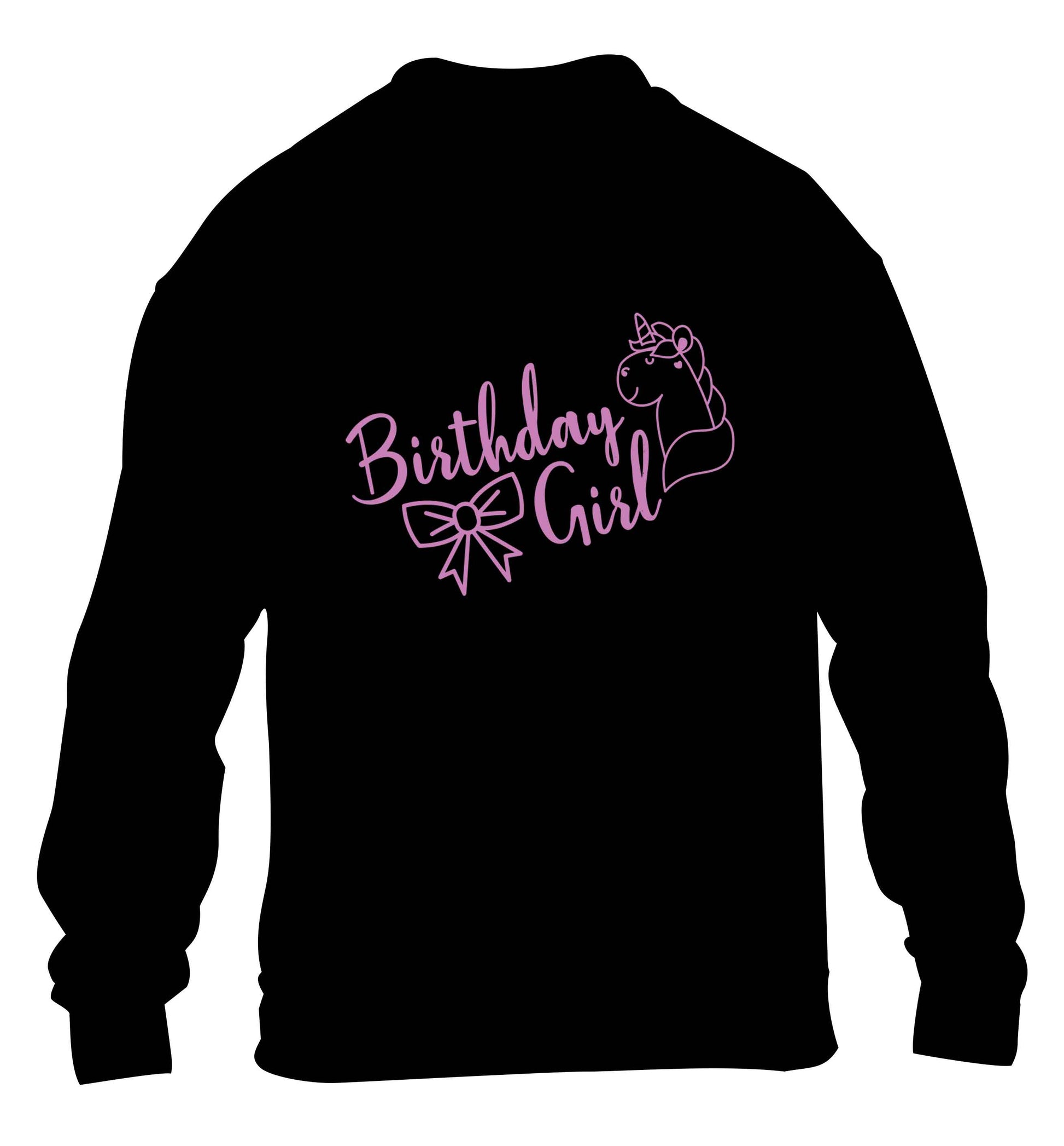Birthday girl children's black sweater 12-13 Years