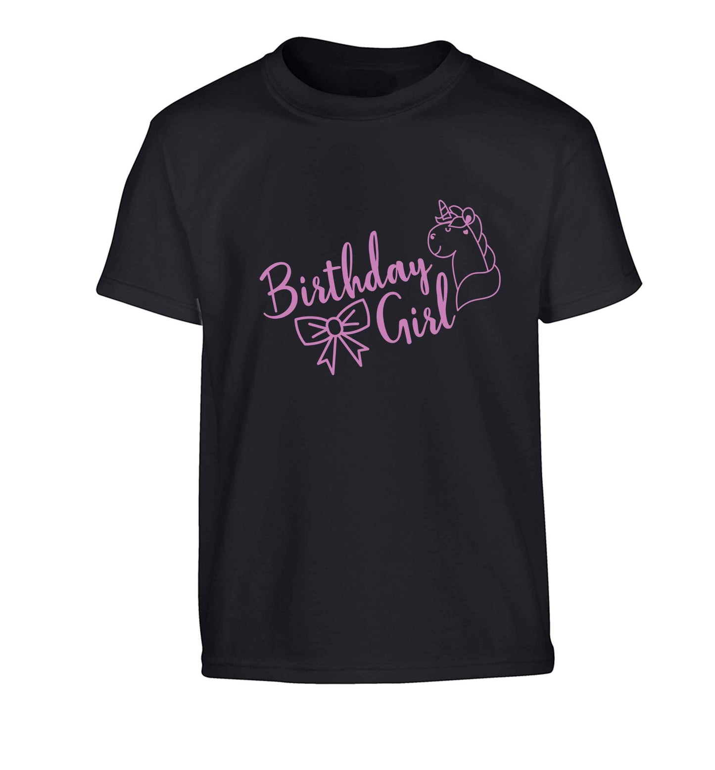 Birthday girl Children's black Tshirt 12-13 Years