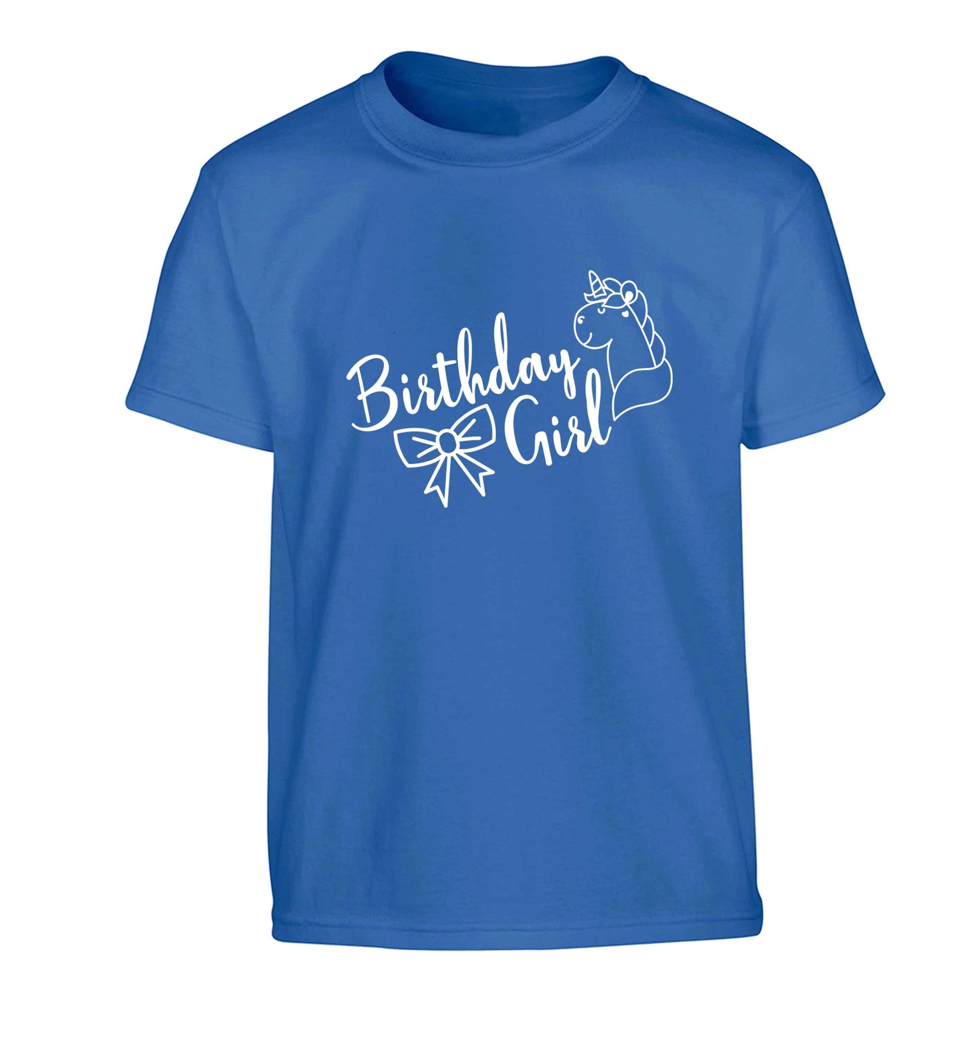 Birthday girl Children's blue Tshirt 12-13 Years