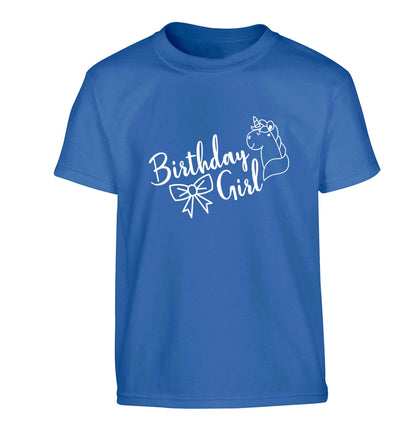 Birthday girl Children's blue Tshirt 12-13 Years