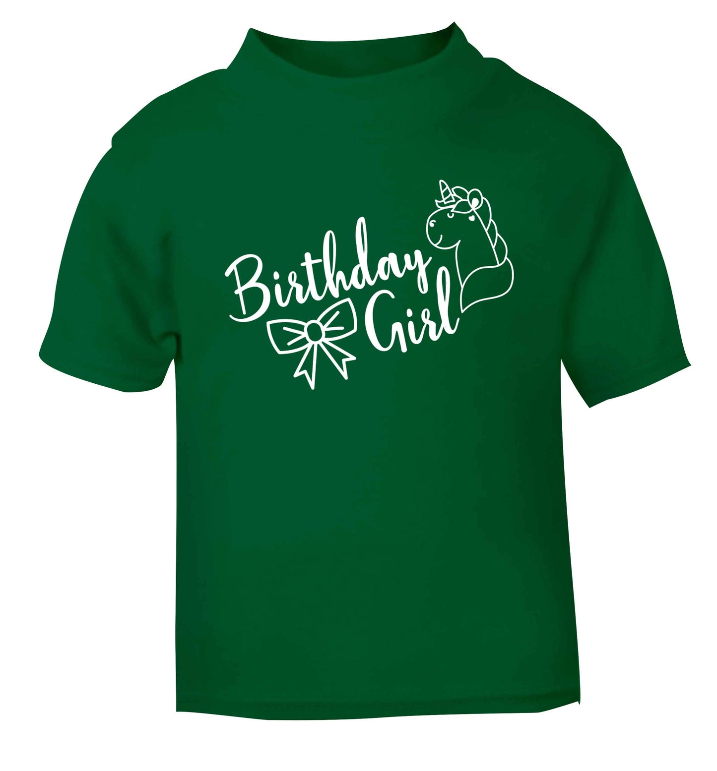 Birthday girl green baby toddler Tshirt 2 Years