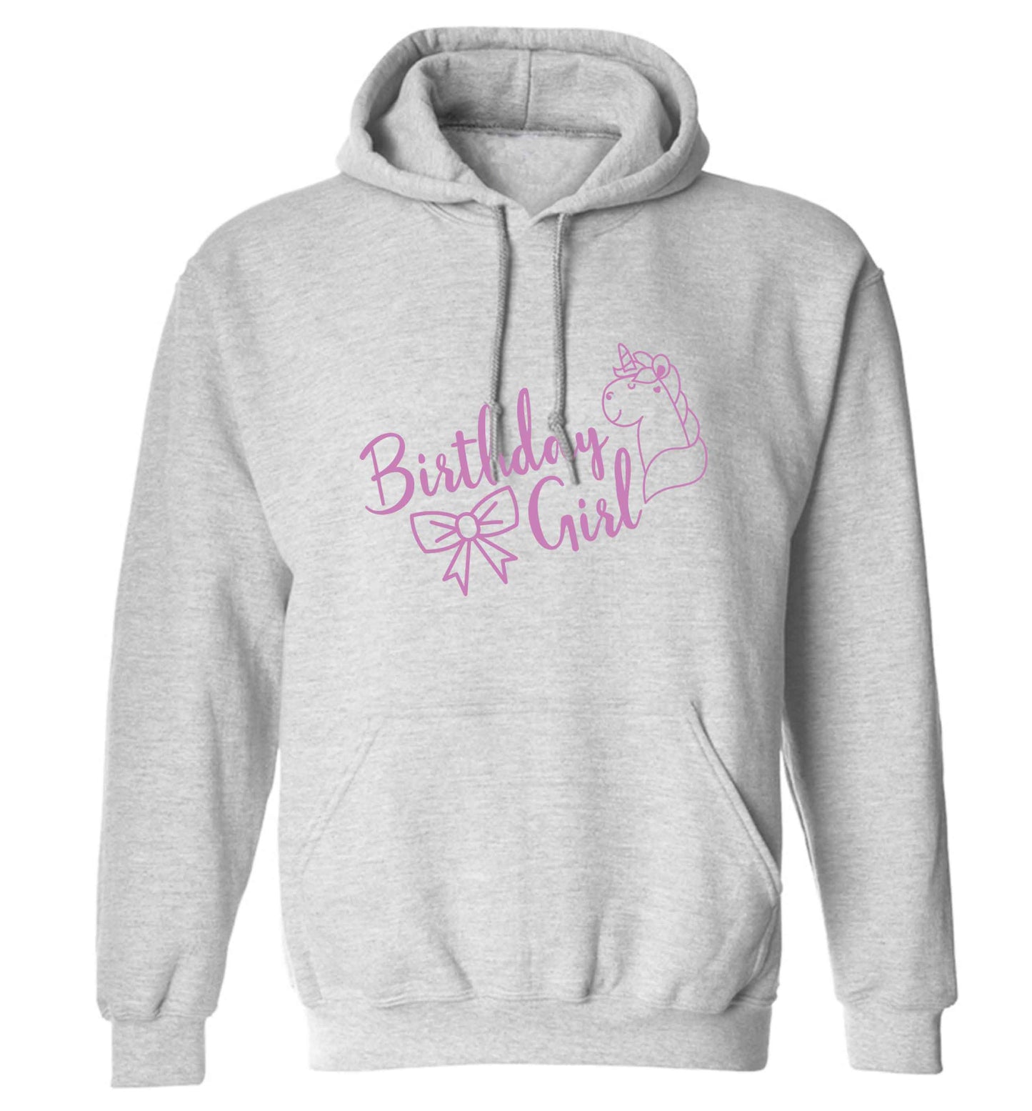 Birthday girl adults unisex grey hoodie 2XL