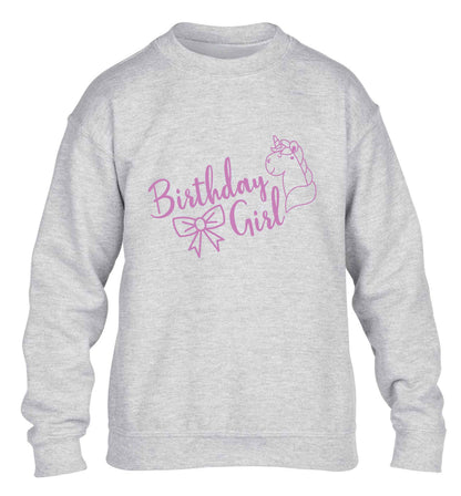 Birthday girl children's grey sweater 12-13 Years
