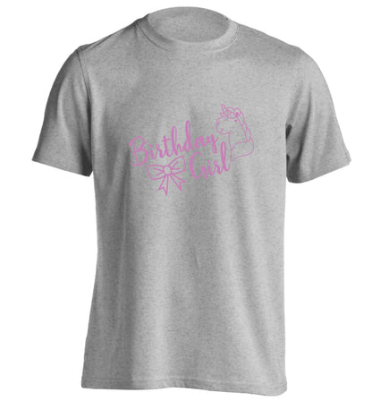 Birthday girl adults unisex grey Tshirt 2XL