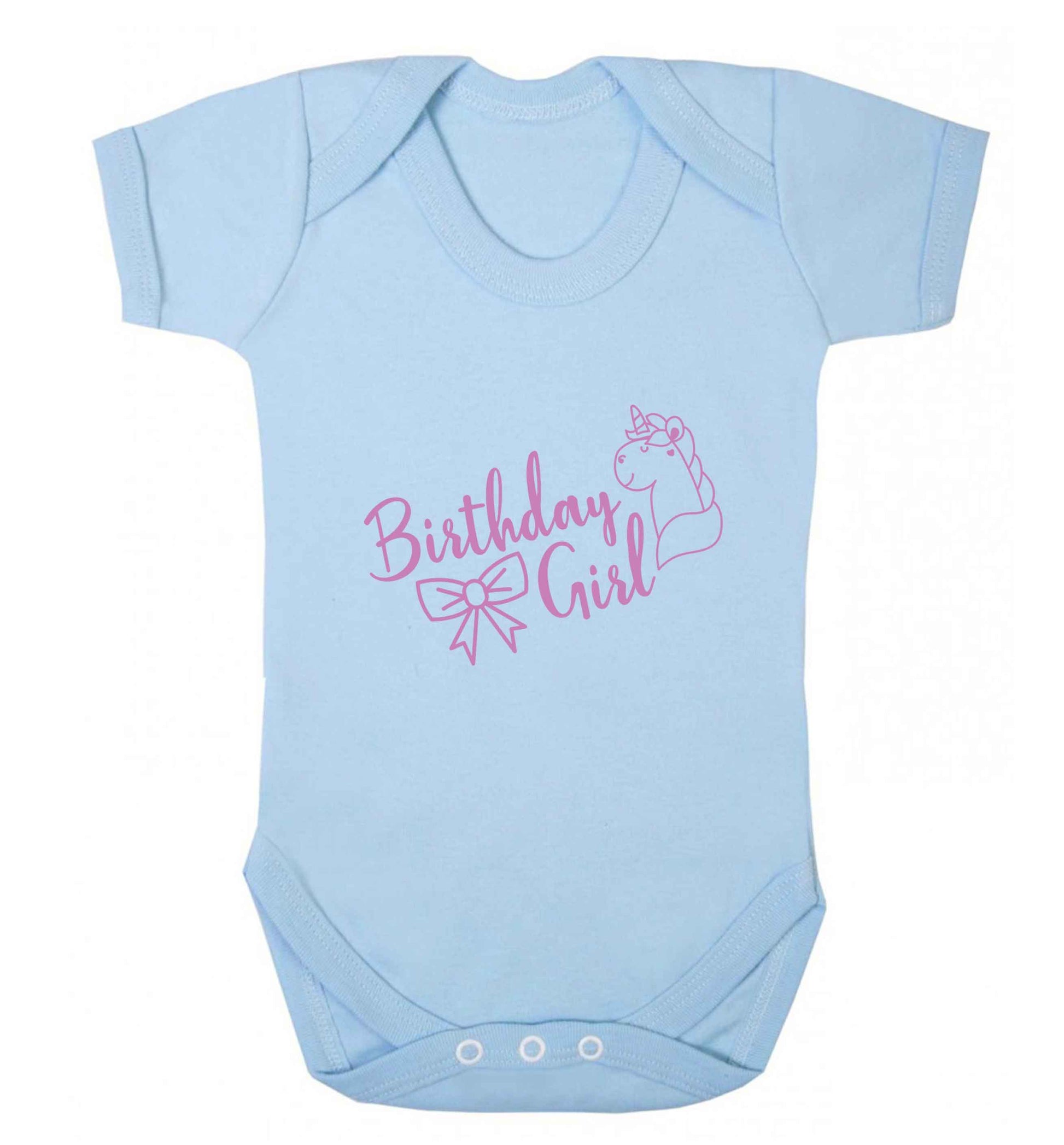 Birthday girl baby vest pale blue 18-24 months