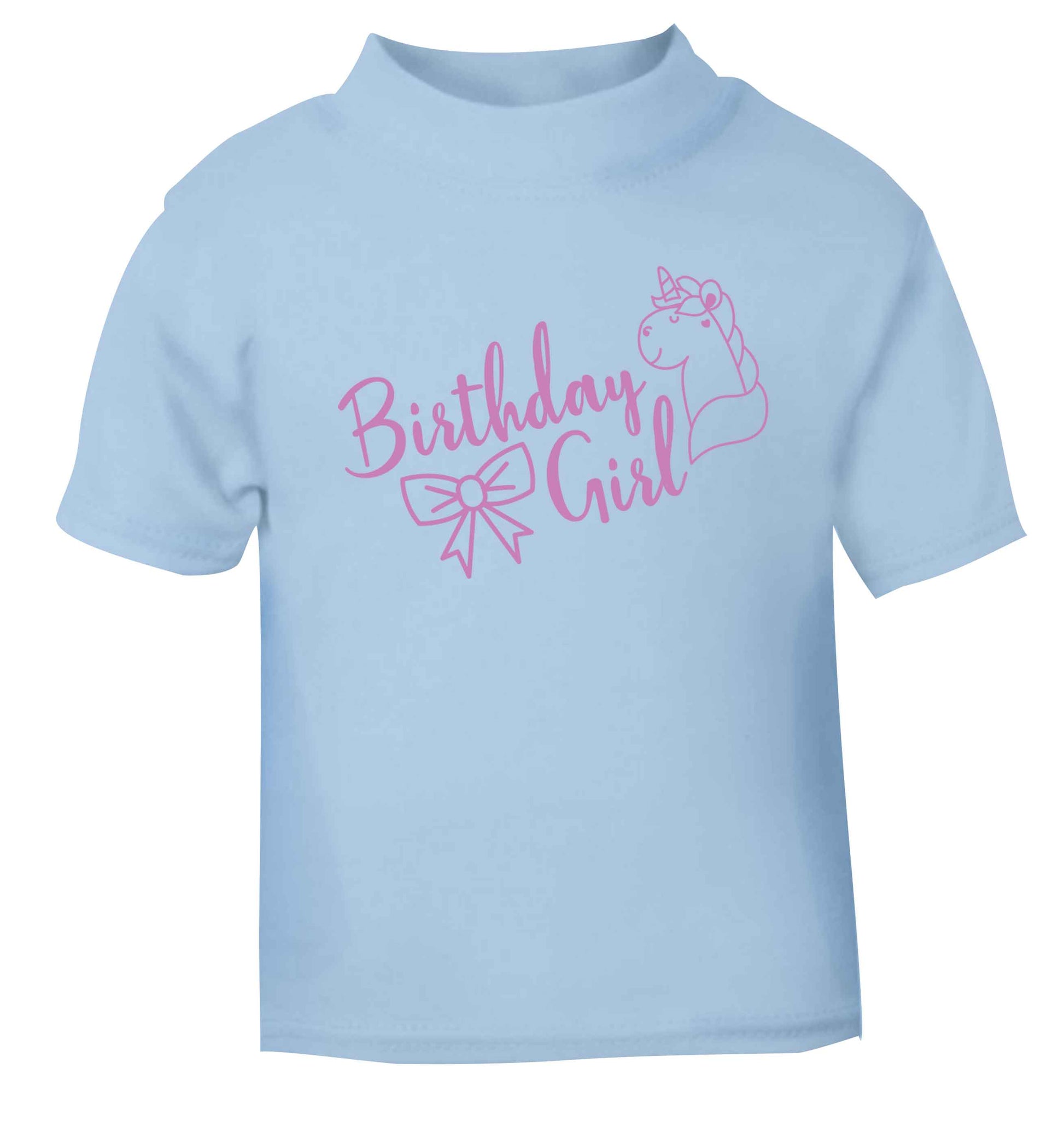 Birthday girl light blue baby toddler Tshirt 2 Years
