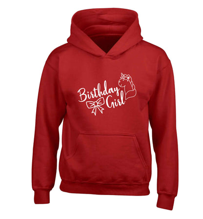 Birthday girl children's red hoodie 12-13 Years