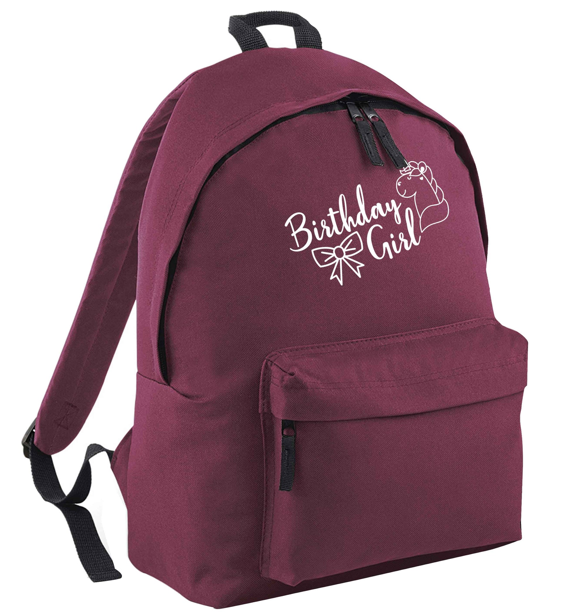 Birthday girl black adults backpack