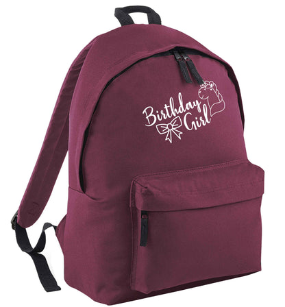 Birthday girl black adults backpack