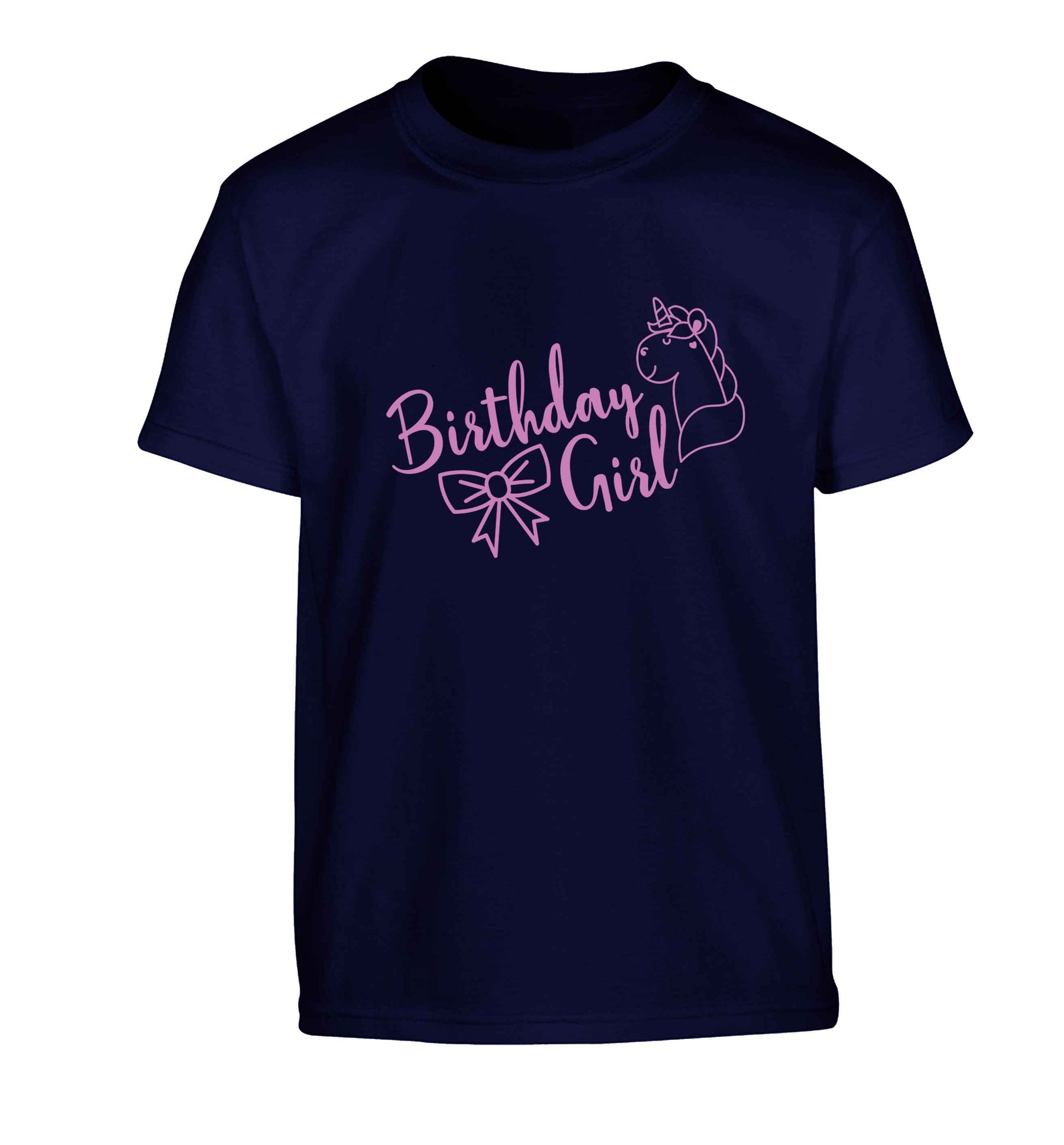 Birthday girl Children's navy Tshirt 12-13 Years