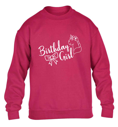 Birthday girl children's pink sweater 12-13 Years