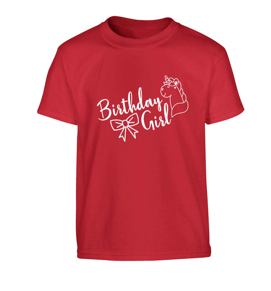Birthday girl Children's red Tshirt 12-13 Years
