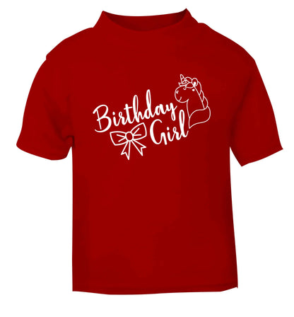Birthday girl red baby toddler Tshirt 2 Years