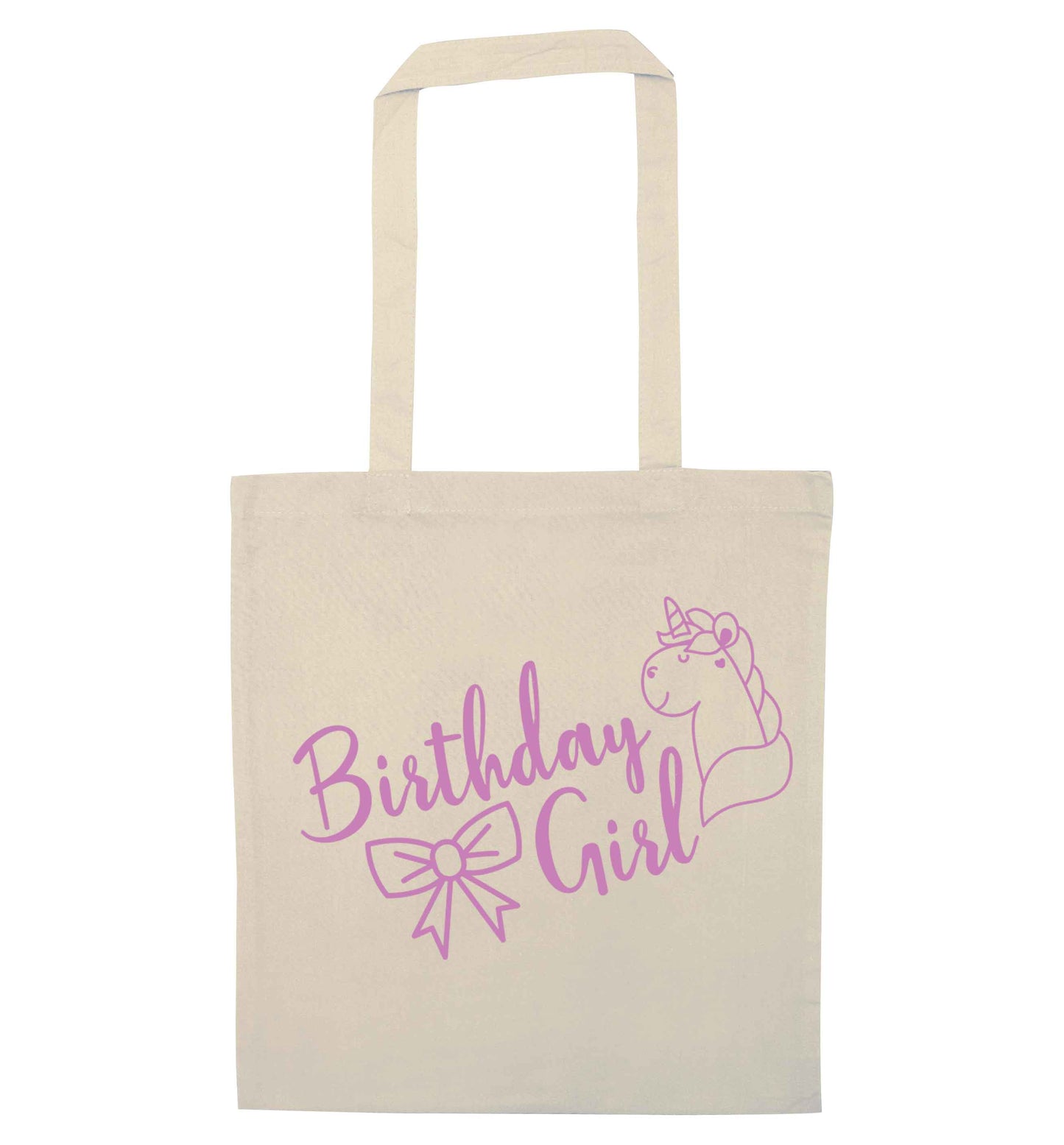 Birthday girl natural tote bag