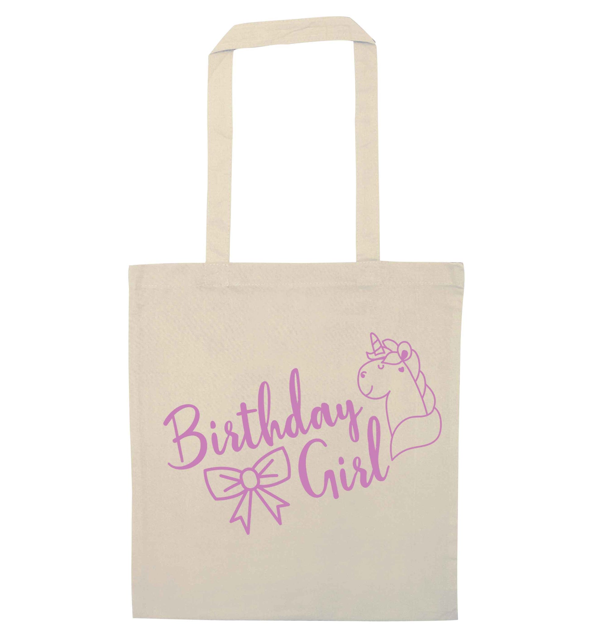 Birthday girl natural tote bag