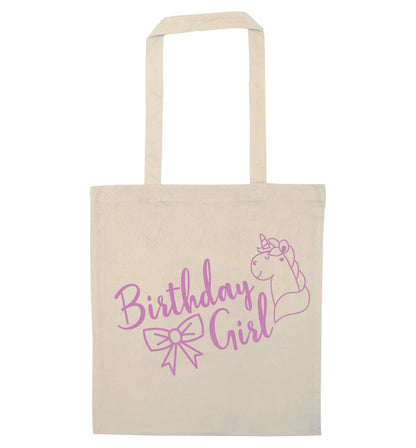 Birthday girl natural tote bag
