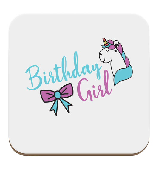 Birthday girl set of four coasters