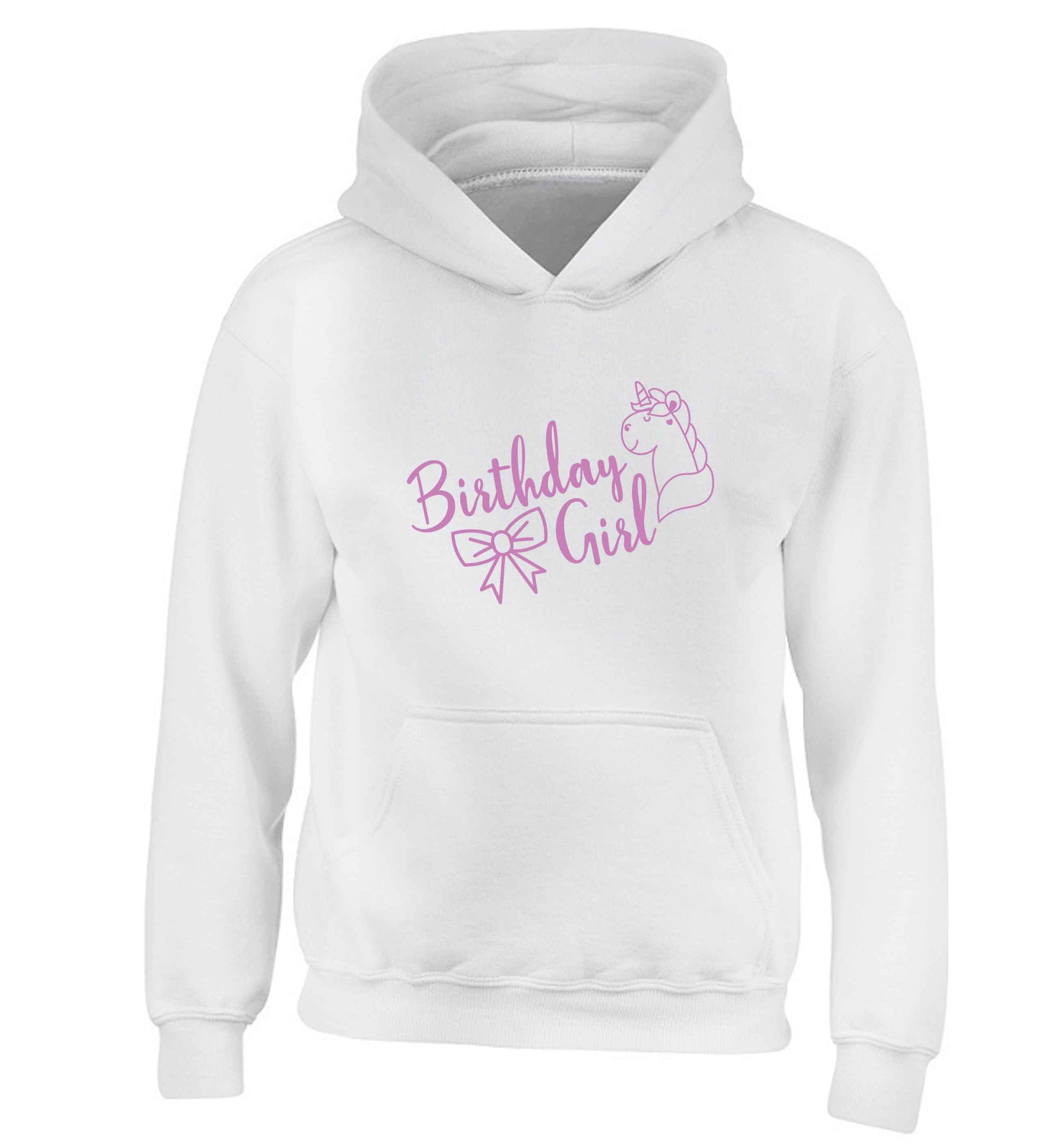 Birthday girl children's white hoodie 12-13 Years
