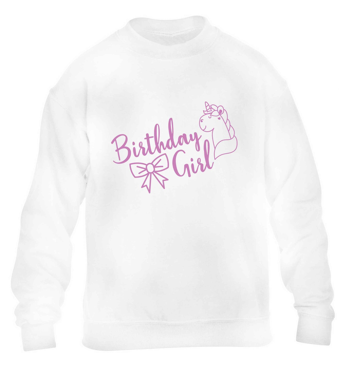 Birthday girl children's white sweater 12-13 Years