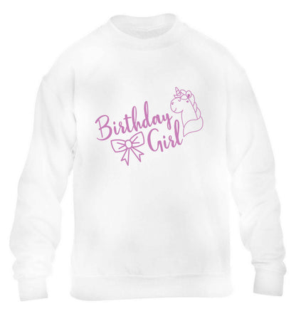 Birthday girl children's white sweater 12-13 Years