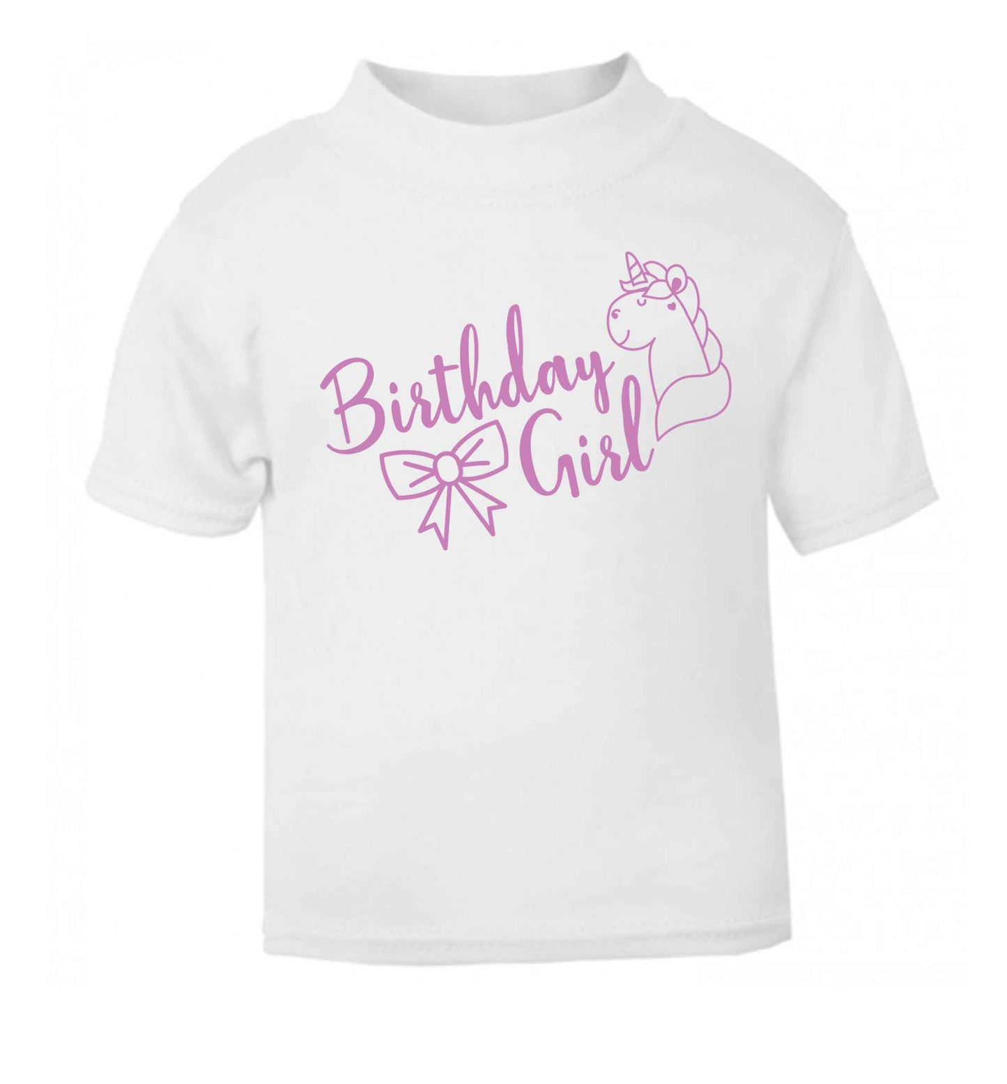 Birthday girl white baby toddler Tshirt 2 Years