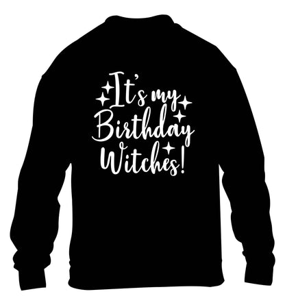 It's my birthday witches!children's black sweater 12-13 Years