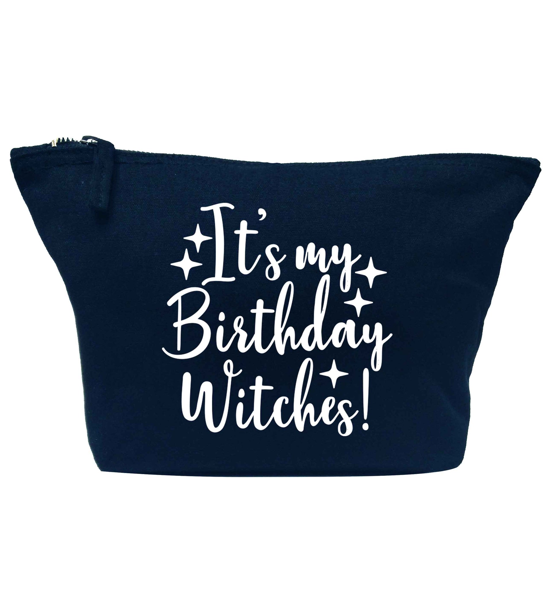 It's my birthday witches!navy makeup bag