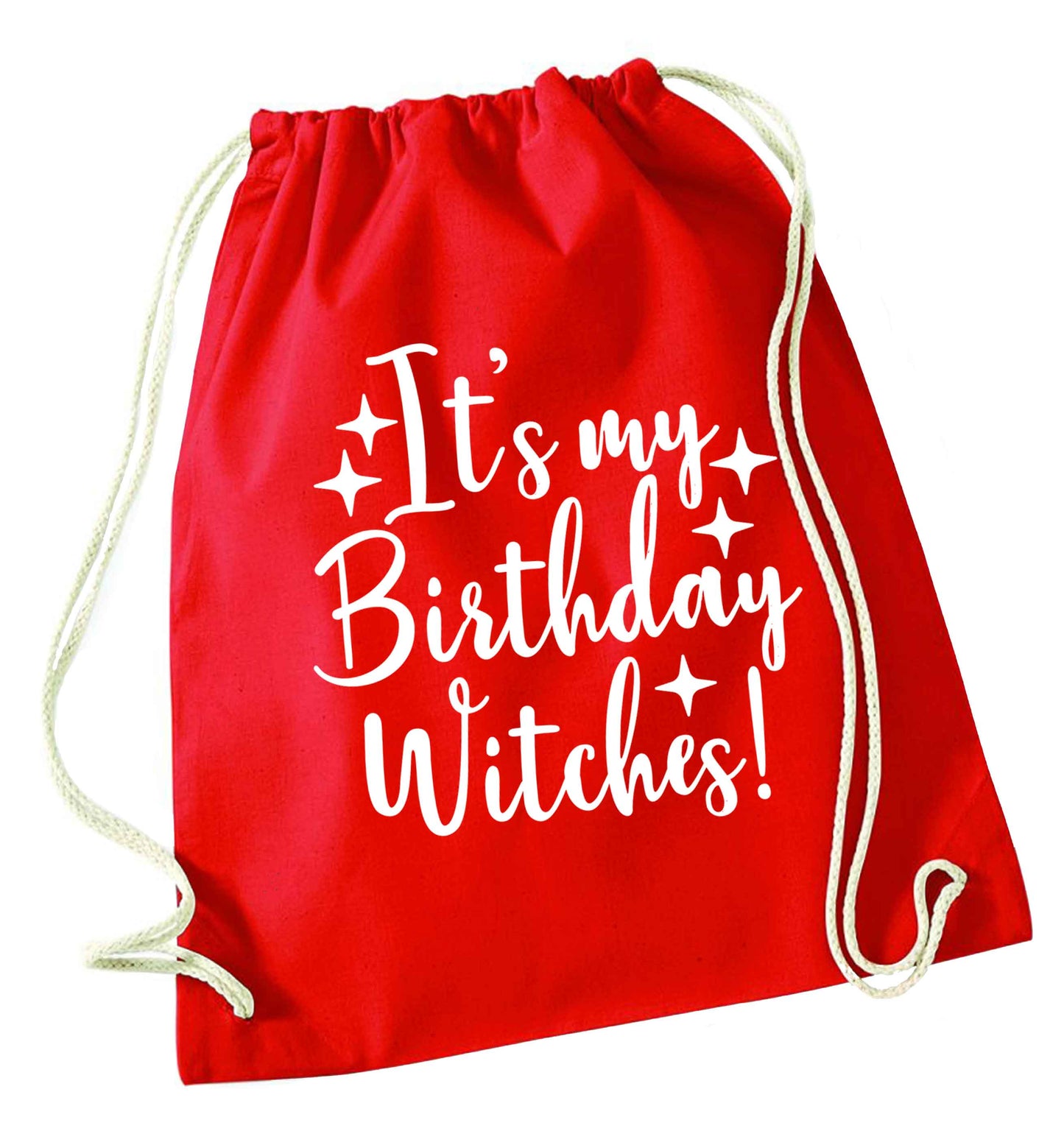 It's my birthday witches!red drawstring bag 