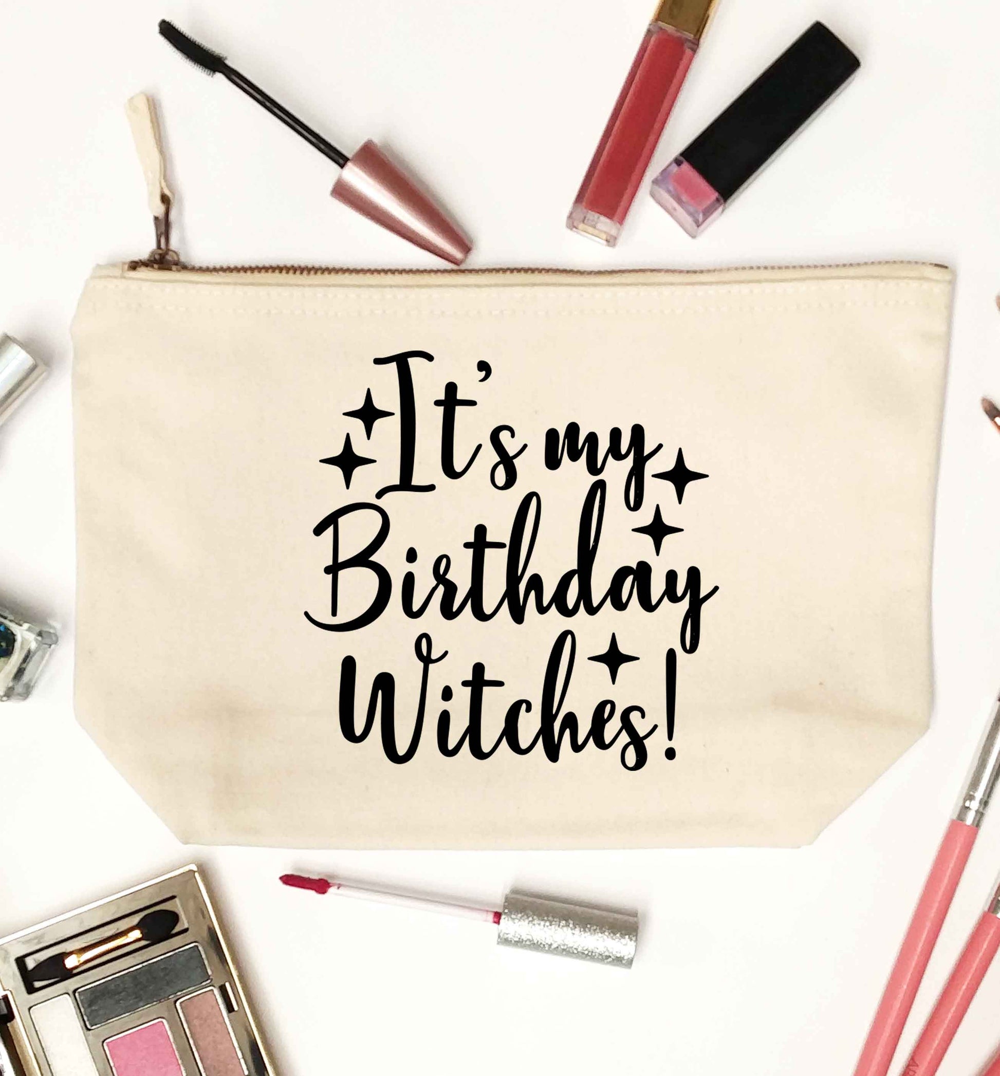 It's my birthday witches!natural makeup bag