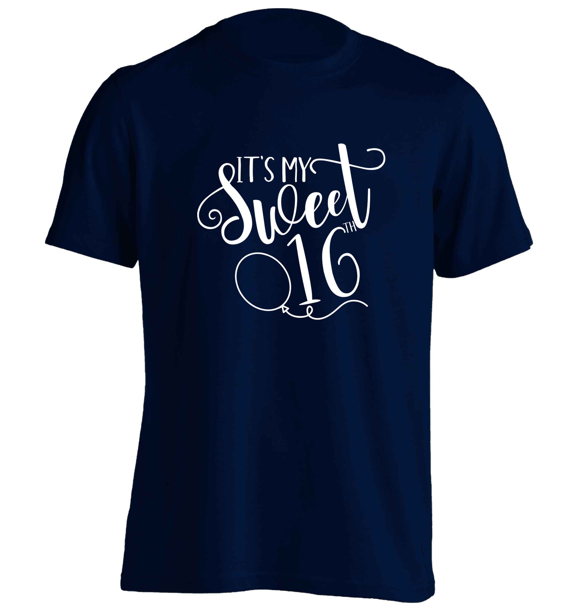 It's my sweet 16thadults unisex navy Tshirt 2XL
