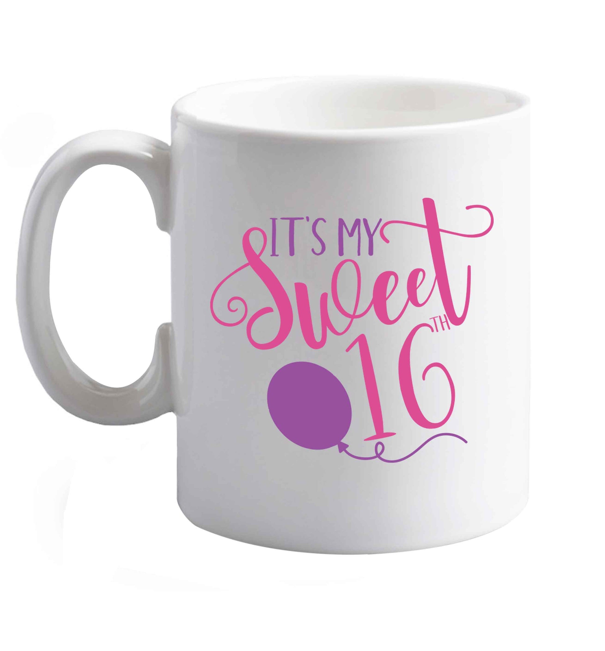 10 oz Favourite Type Pan Pancake ceramic mug right handed