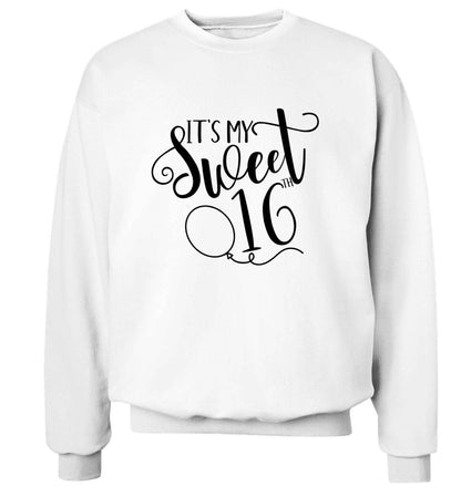 It's my sweet 16thadult's unisex white sweater 2XL