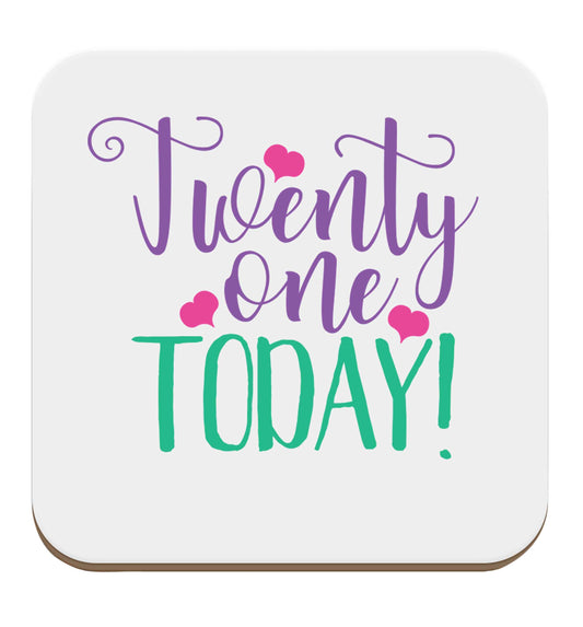 Twenty one today!set of four coasters