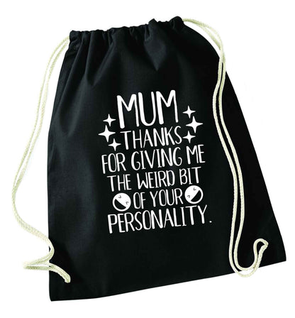 Mum, I love you more than halloumi and if you know me at all you know how deep that is black drawstring bag